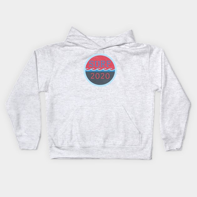 Surf 2020 Circle of Waves Kids Hoodie by SharksOnShore